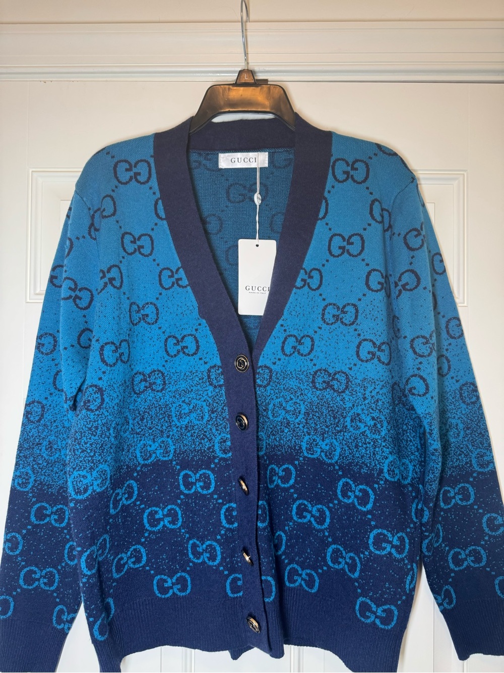 Blue Cardigan Sweater. No Brand. Brand new.